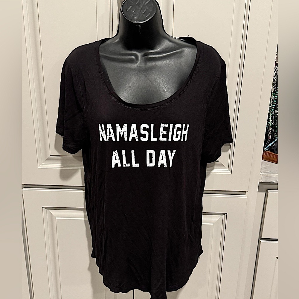 Grayson threads Black Graphic Tee - Namaste All Day XL